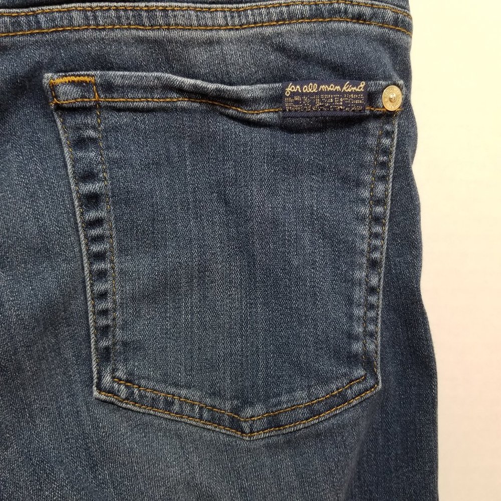 7FAM jeans 27 High Waist Skinny Slim Illusion Luxe Lovestory denim stretch - Picture 11 of 16
